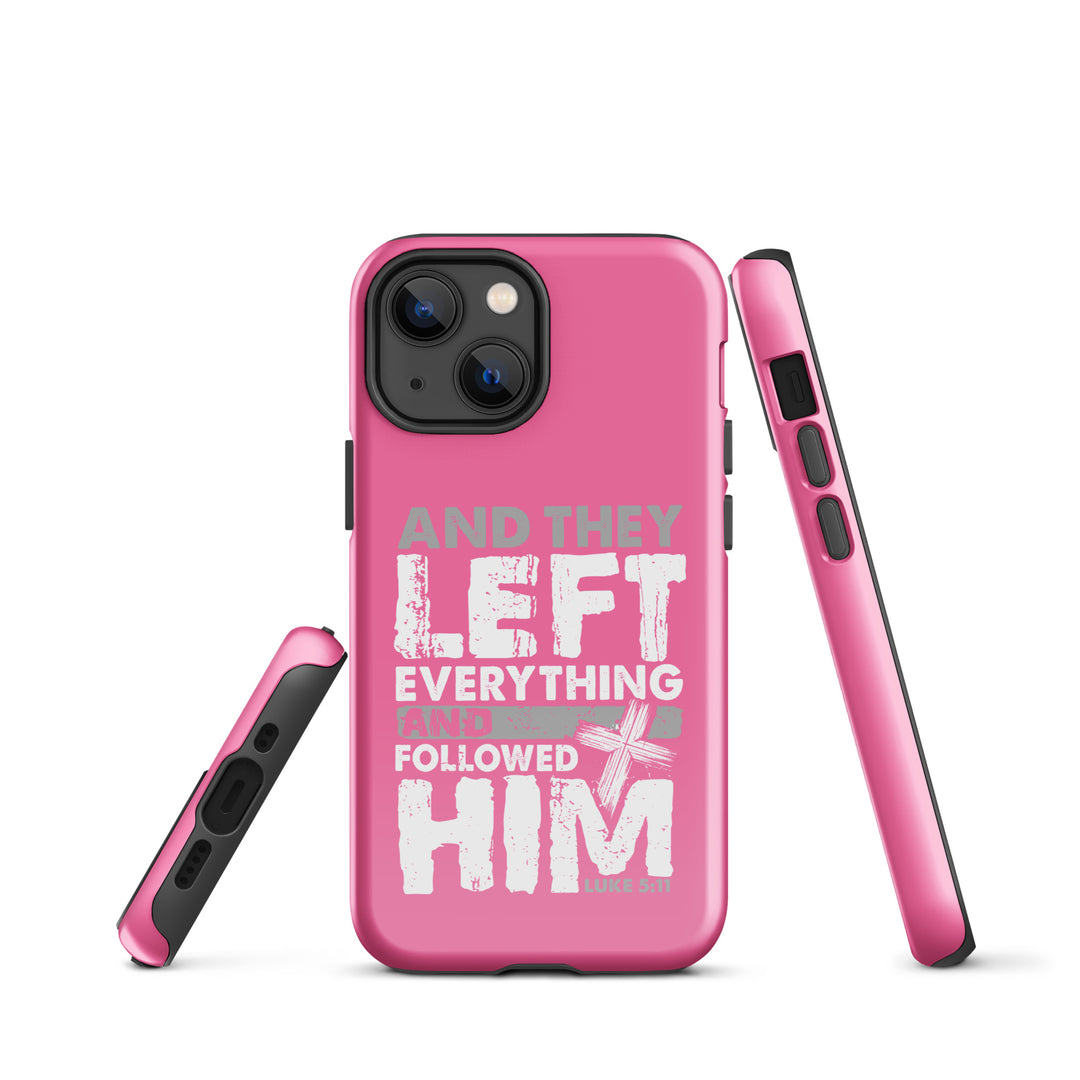 Christian Phone Case Left Everything Cross Pink for iPhone® iPhone® Phone Cases   