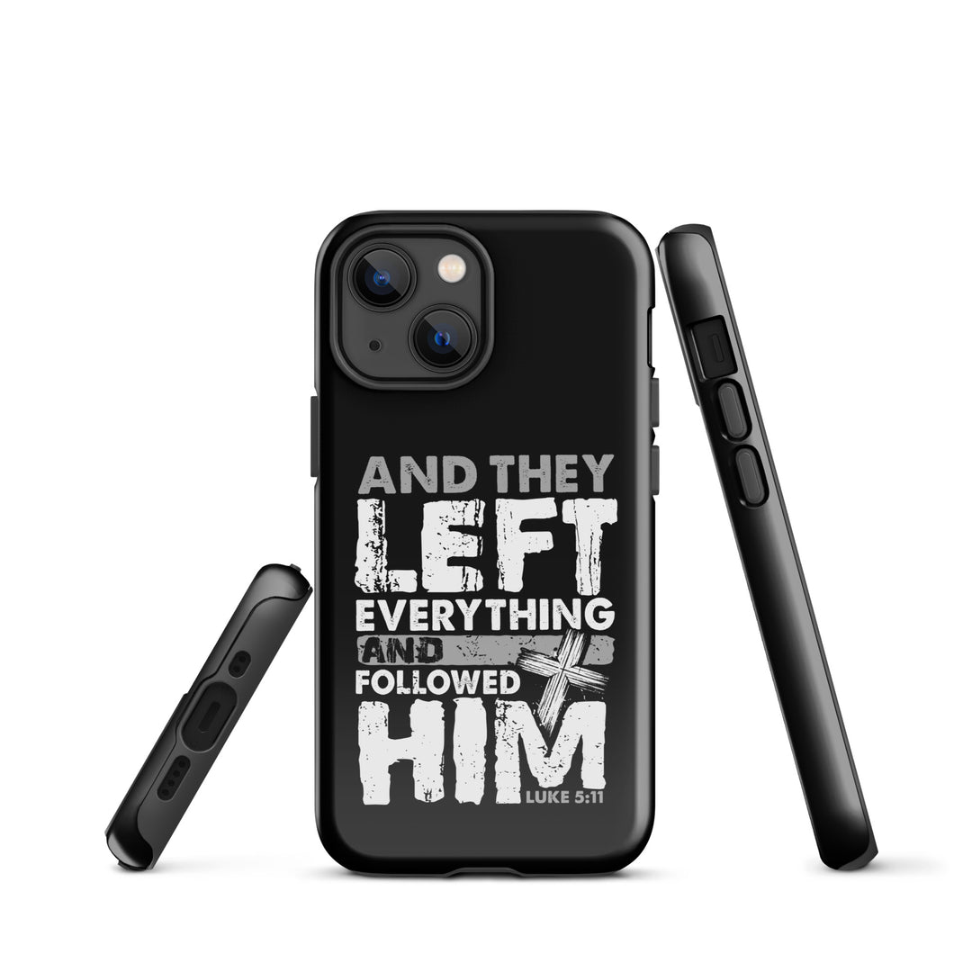 Christian Phone Case Left Everything Cross Black for iPhone® iPhone® Phone Cases   