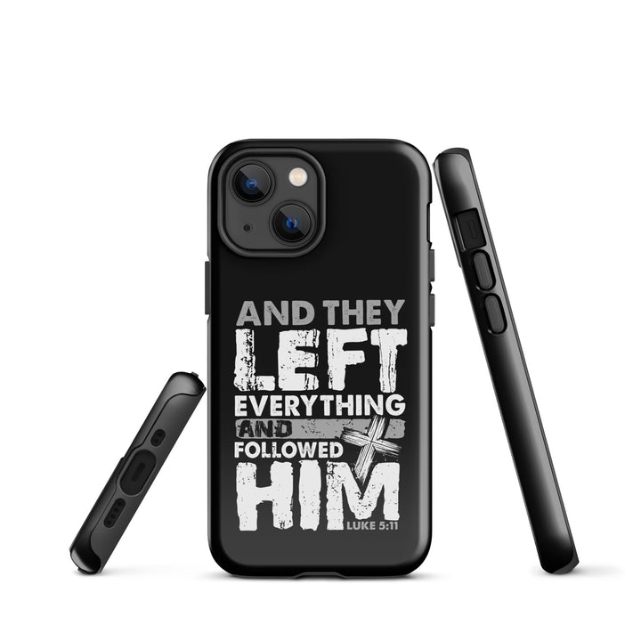 Christian Phone Case Left Everything Cross Black for iPhone® iPhone® Phone Cases   