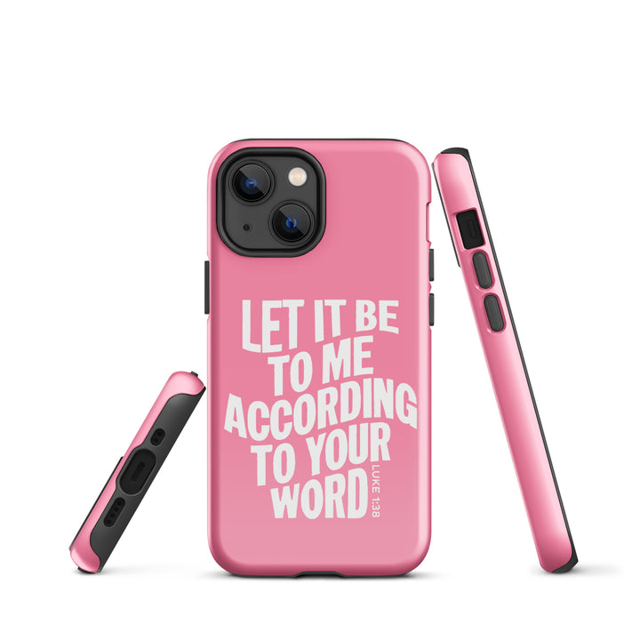 Christian Phone Case According To Your Word Pink  for iPhone® iPhone® Phone Cases   