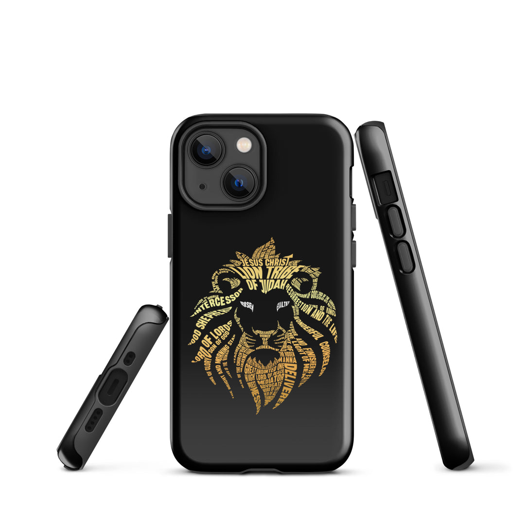 Christian Phone Case Lion Word Cloud Black for iPhone® iPhone® Phone Cases   