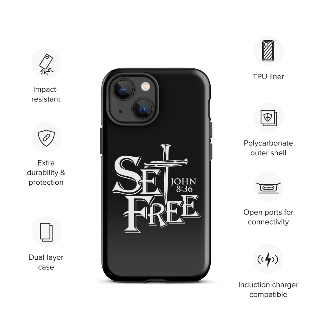 Christian Phone Case Set Free Black for iPhone® iPhone® Phone Cases   