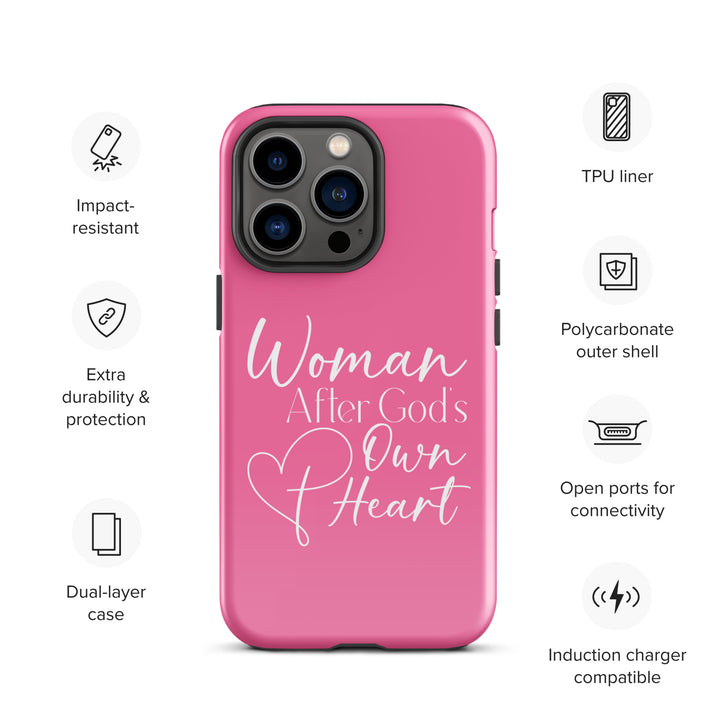 Christian Phone Case Woman After God's Heart Pink for iPhone® iPhone® Phone Cases   