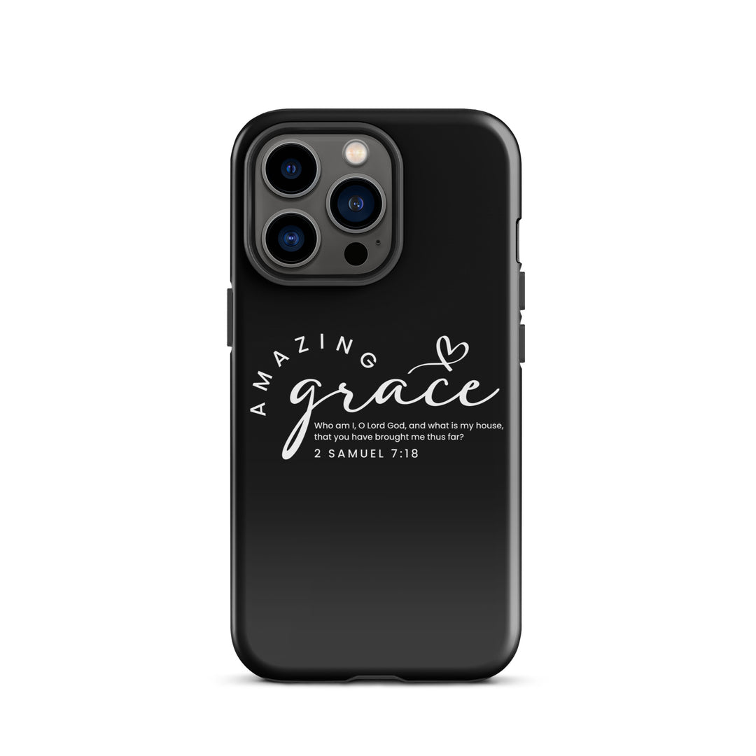 Christian Phone Case Amazing Grace Heart Black for iPhone® iPhone® Phone Cases Glossy iPhone 13 Pro 