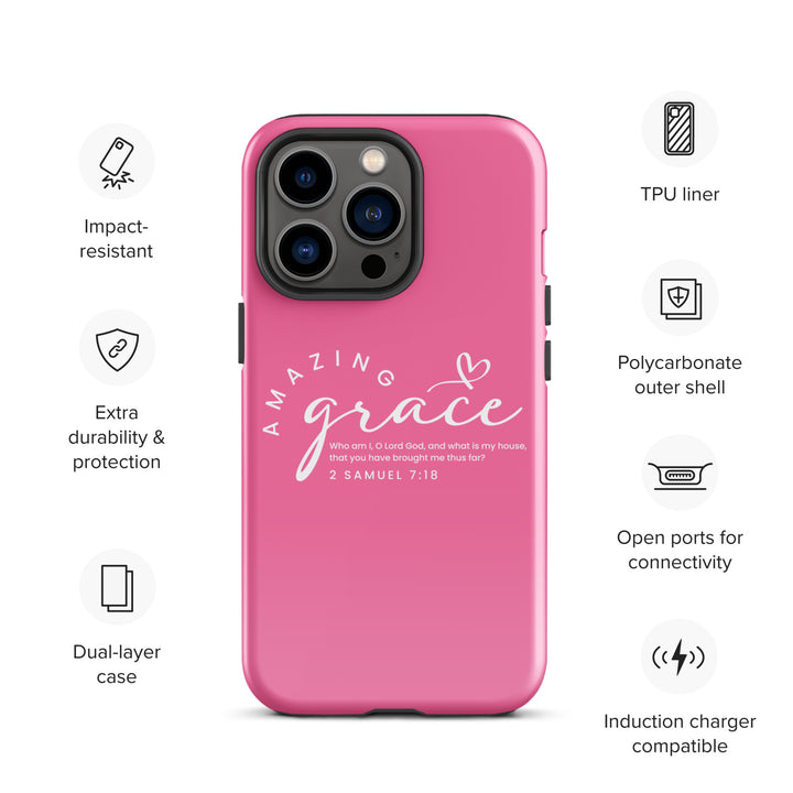 Christian Phone Case Amazing Grace Pink for iPhone® iPhone® Phone Cases   