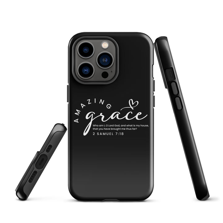 Christian Phone Case Amazing Grace Heart Black for iPhone® iPhone® Phone Cases   