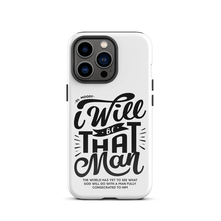 Christian Phone Case I Will Be That Man White for iPhone® iPhone® Phone Cases Glossy iPhone 13 Pro 