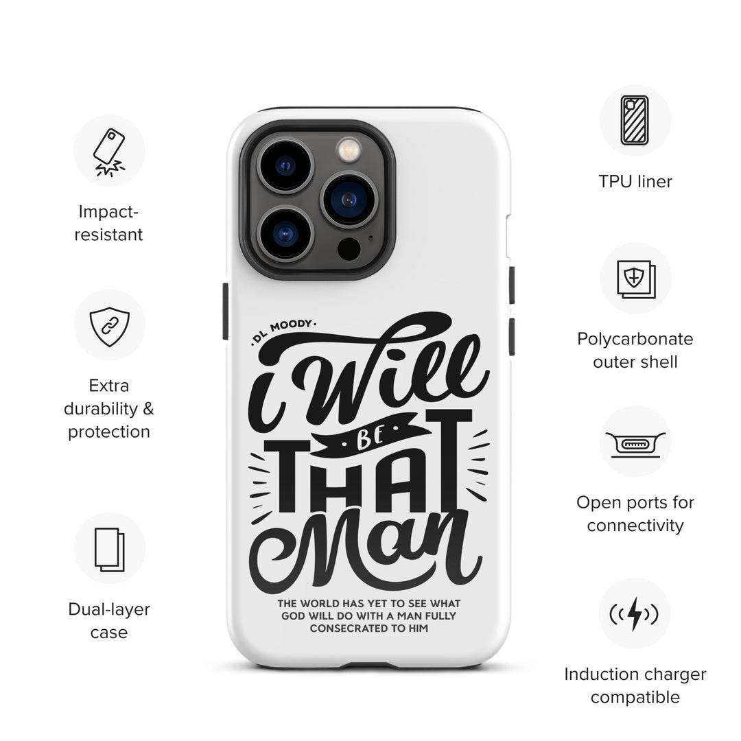 Christian Phone Case I Will Be That Man White for iPhone® iPhone® Phone Cases   