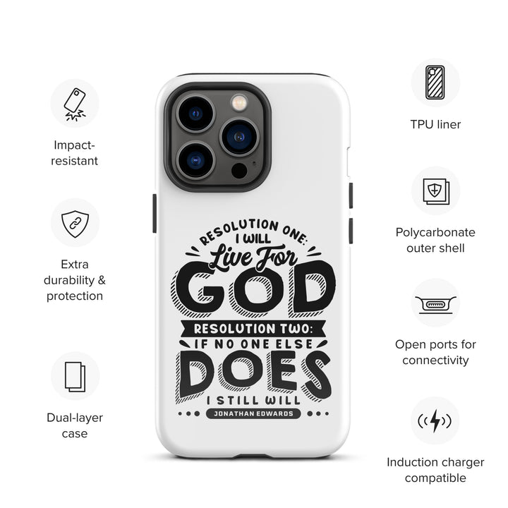 Christian Phone Case Live For God White for iPhone® iPhone® Phone Cases   