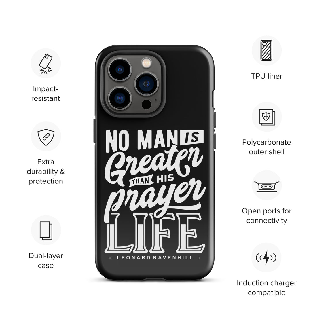 Christian Phone Case Prayer Life Black for iPhone® iPhone® Phone Cases   