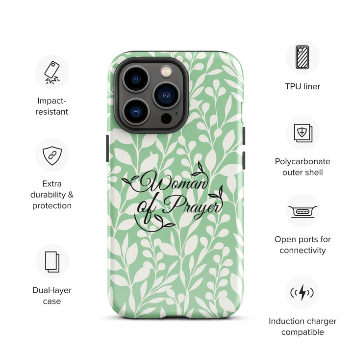 Christian Phone Case Woman of Prayer Green for iPhone® iPhone® Phone Cases   