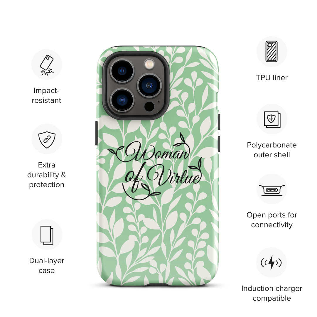 Christian Phone Case Woman of Virtue Green for iPhone® iPhone® Phone Cases   