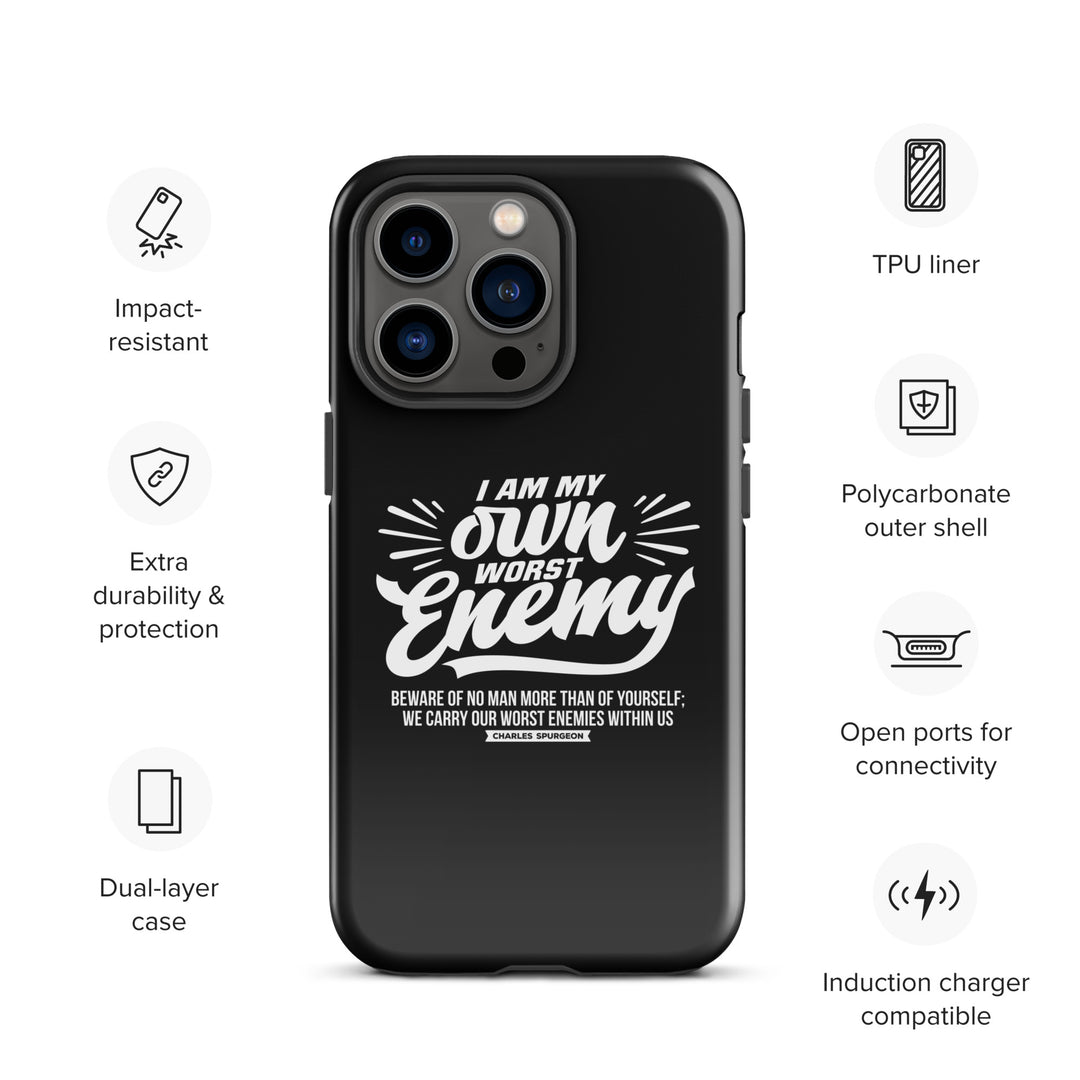 Christian Phone Case Worst Enemy Black for iPhone® iPhone® Phone Cases   