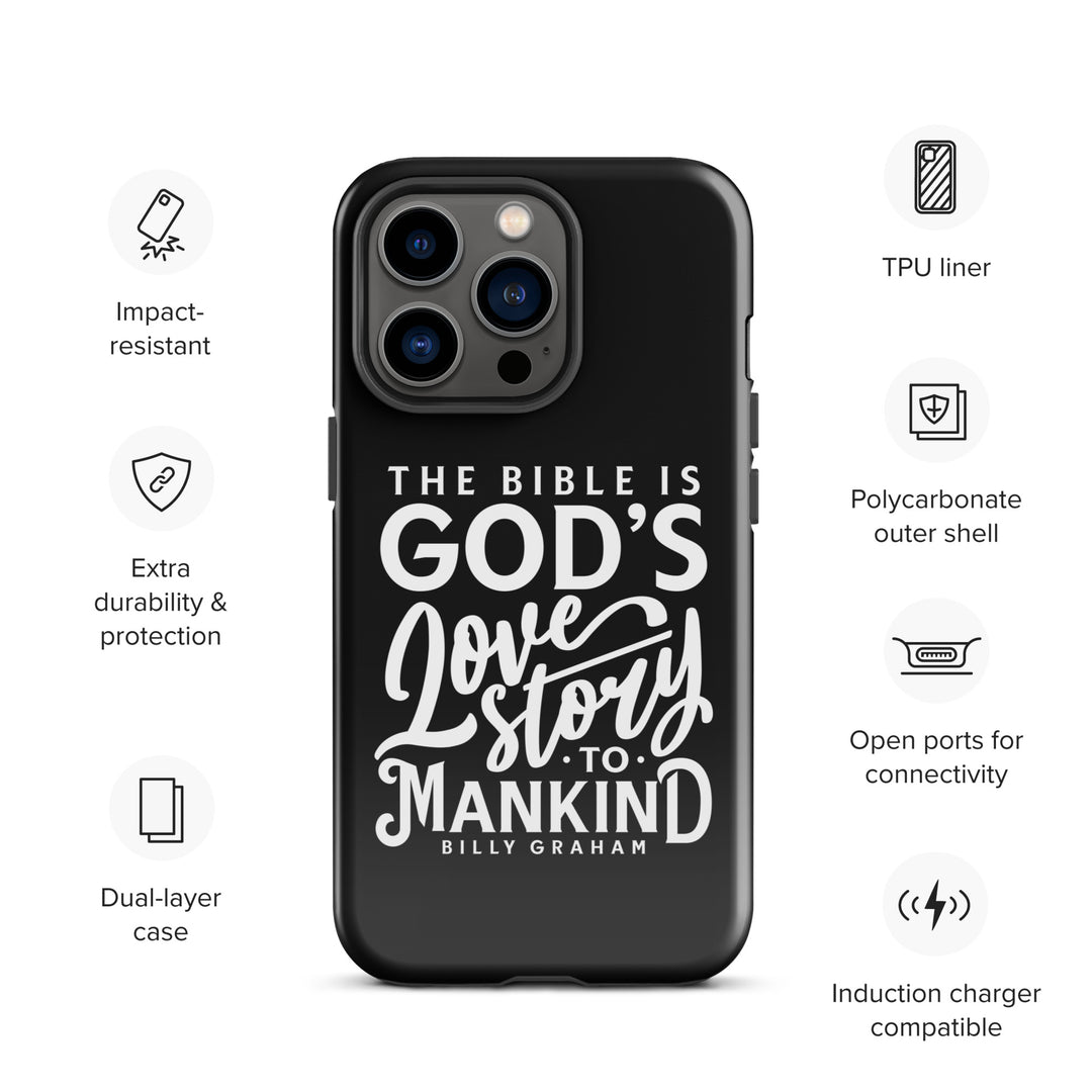 Christian Phone Case God's Love Story Black for iPhone® iPhone® Phone Cases   