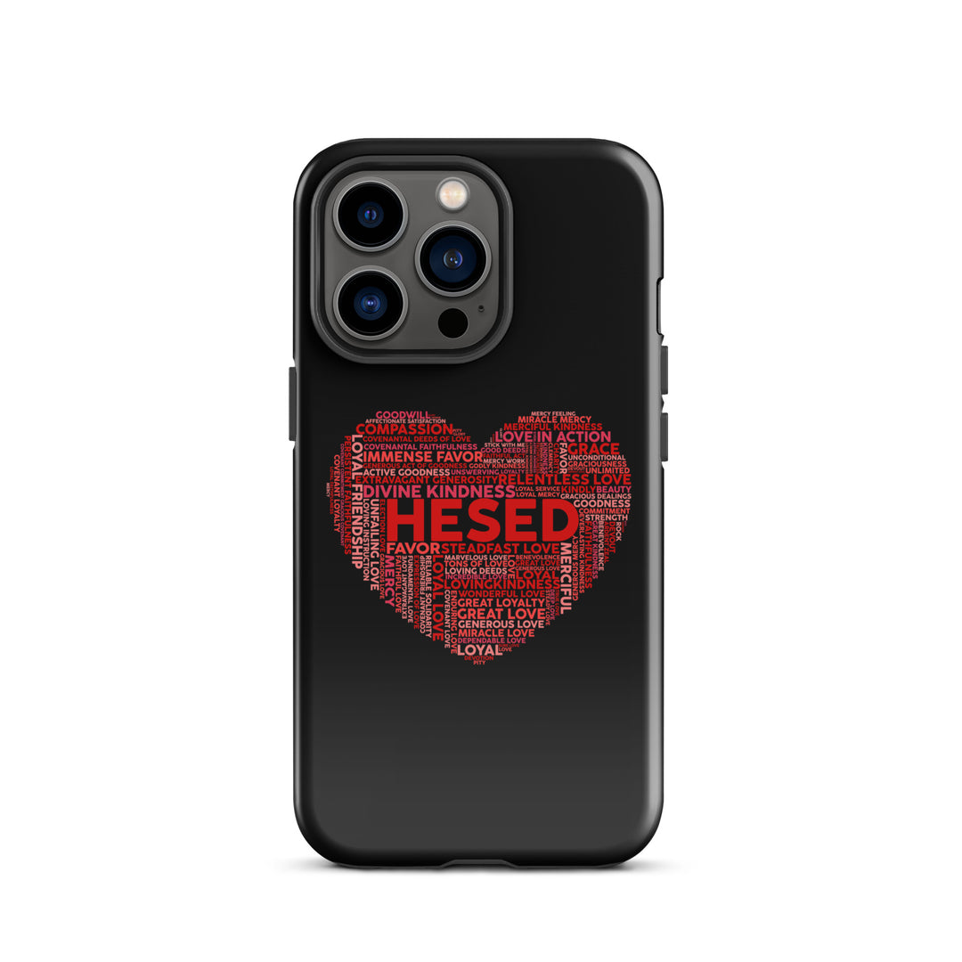 Christian Phone Case Hesed Heart Black for iPhone® iPhone® Phone Cases Glossy iPhone 13 Pro 