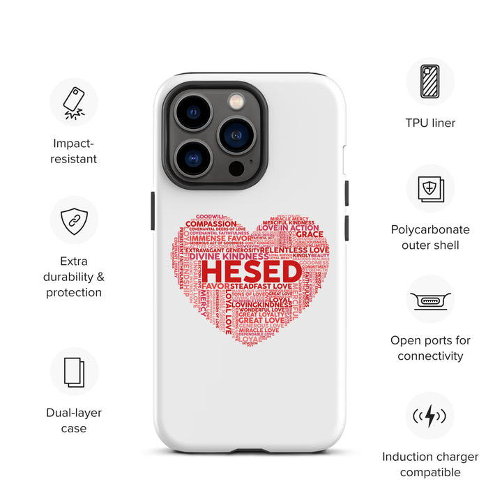 Christian Phone Case Hesed Heart White for iPhone® iPhone® Phone Cases   