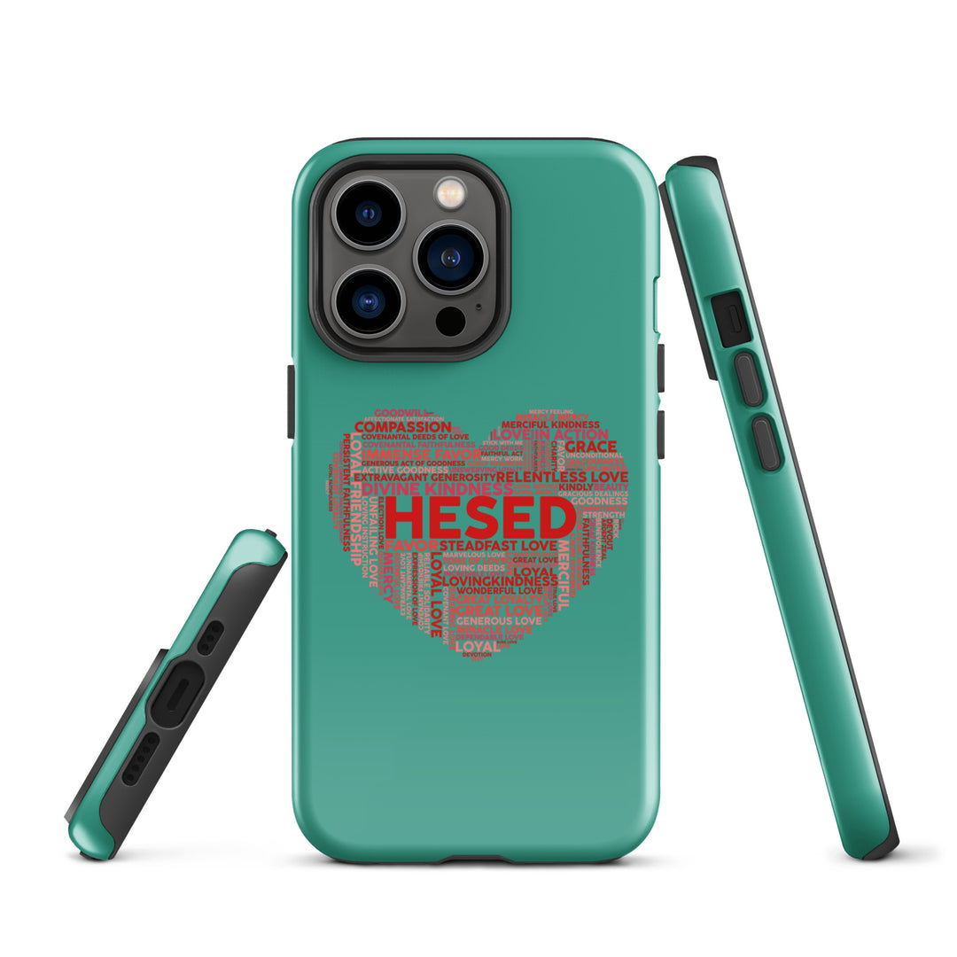 Christian Phone Case Hesed Heart Teal for iPhone® iPhone® Phone Cases   