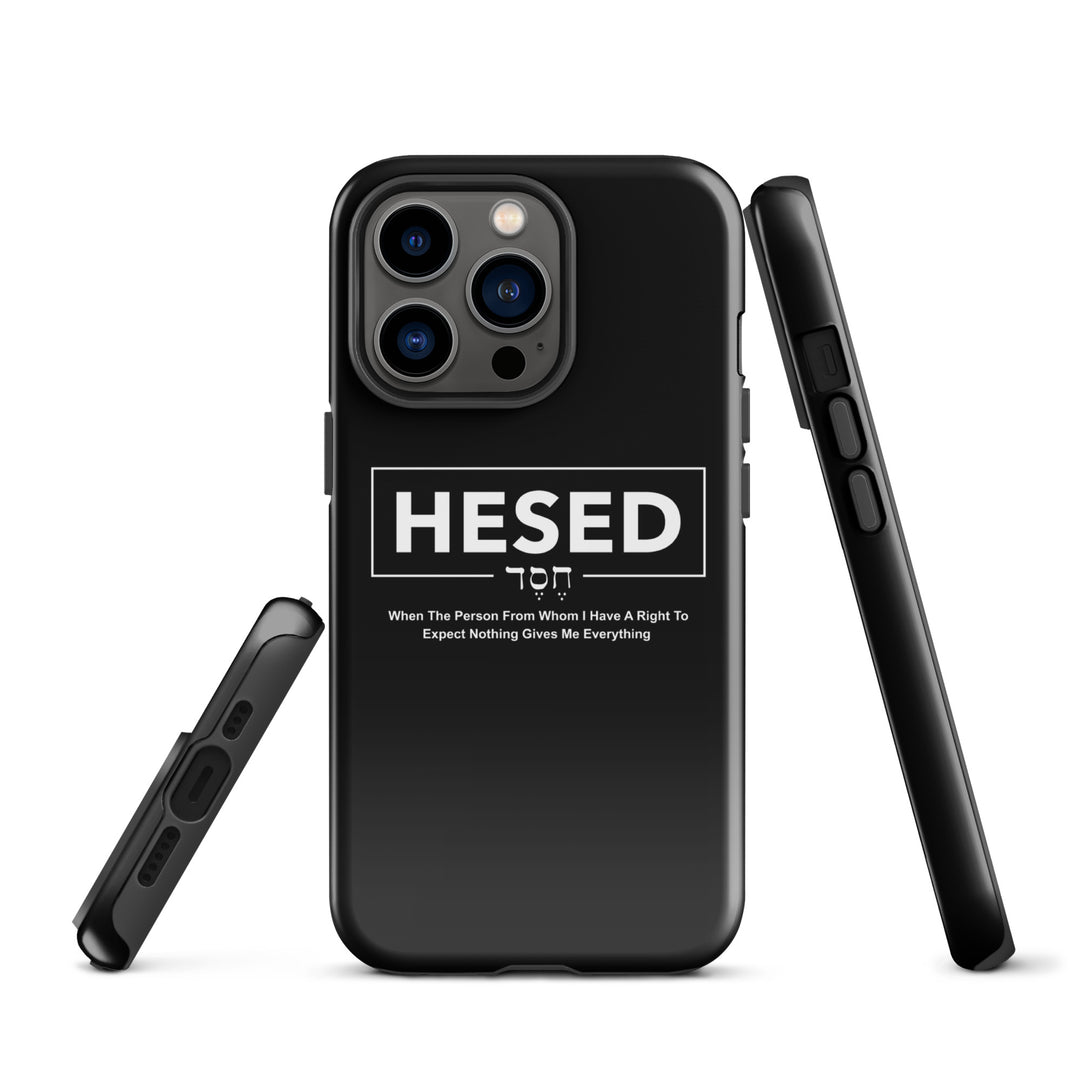 Christian Phone Case Hesed Everything Black for iPhone® iPhone® Phone Cases   