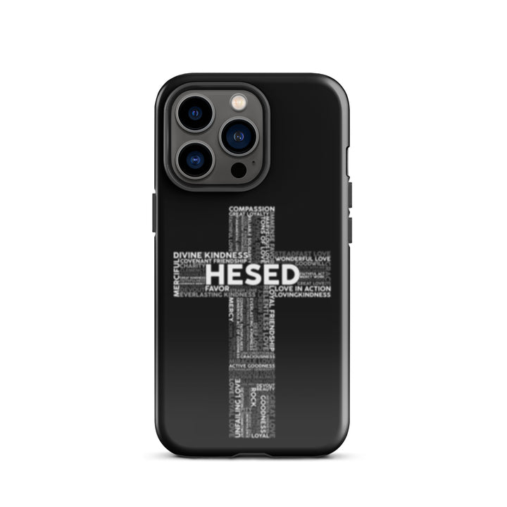 Christian Phone Case Hesed Cross Black for iPhone® iPhone® Phone Cases Glossy iPhone 13 Pro 