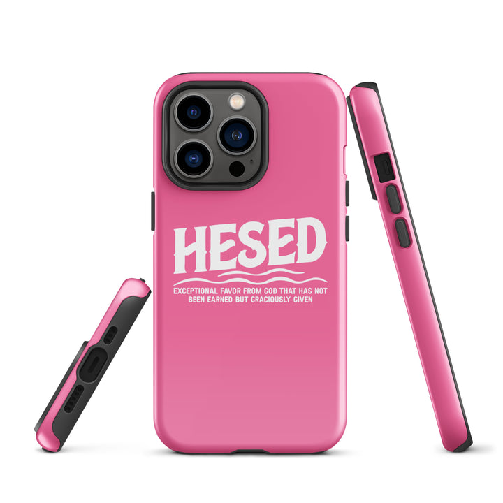 Christian Phone Case Hesed Exceptional Favor Pink for iPhone® iPhone® Phone Cases   