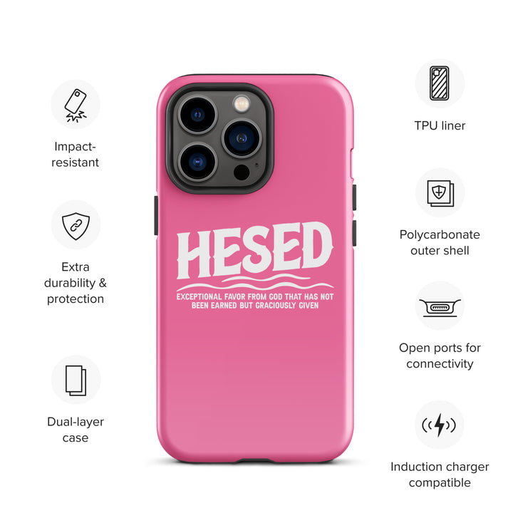 Christian Phone Case Hesed Exceptional Favor Pink for iPhone® iPhone® Phone Cases   