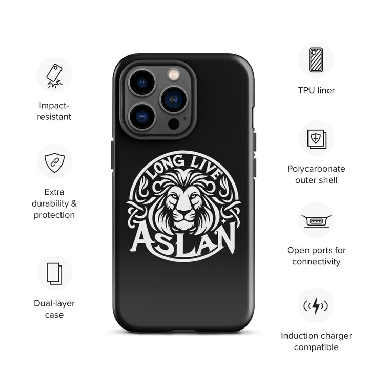 Christian Phone Case Long Live Aslan Black for iPhone® iPhone® Phone Cases   