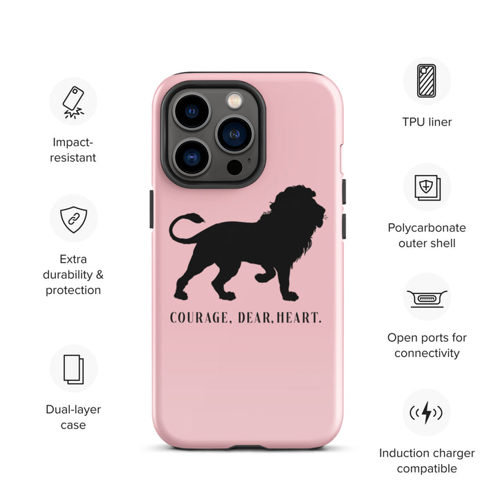 Christian Phone Case Courage Dear Heart Pink for iPhone® iPhone® Phone Cases   