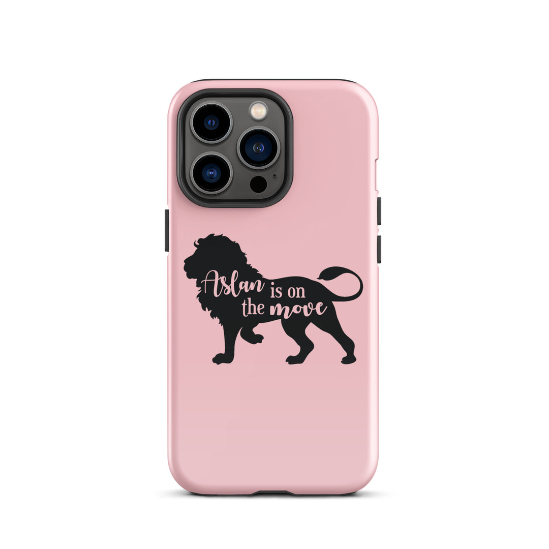 Christian Phone Case Aslan Is On Move Pink for iPhone® iPhone® Phone Cases Glossy iPhone 13 Pro 