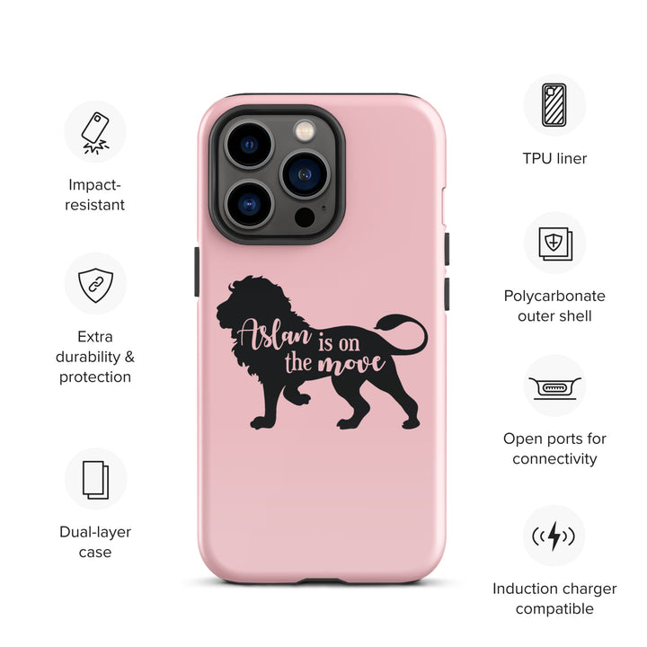 Christian Phone Case Aslan Is On Move Pink for iPhone® iPhone® Phone Cases   