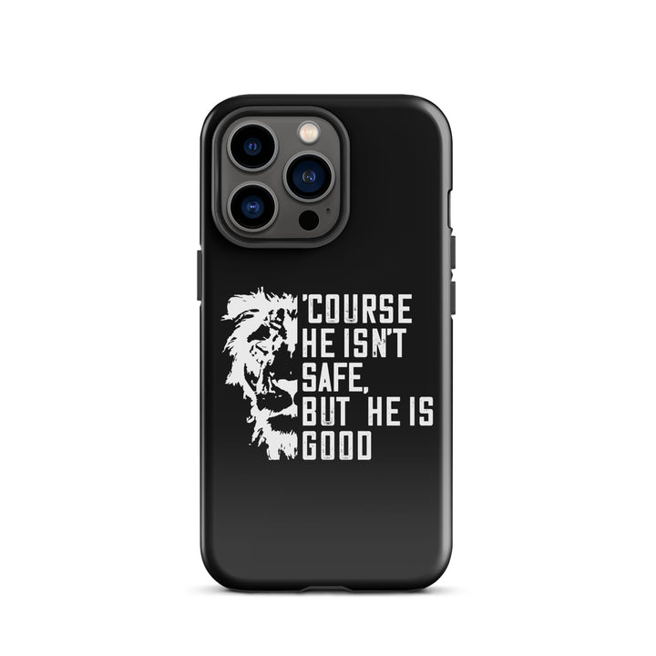 Christian Phone Case for iPhone® 'Course He Isn't Safe Black iPhone® Phone Cases Glossy iPhone 13 Pro 