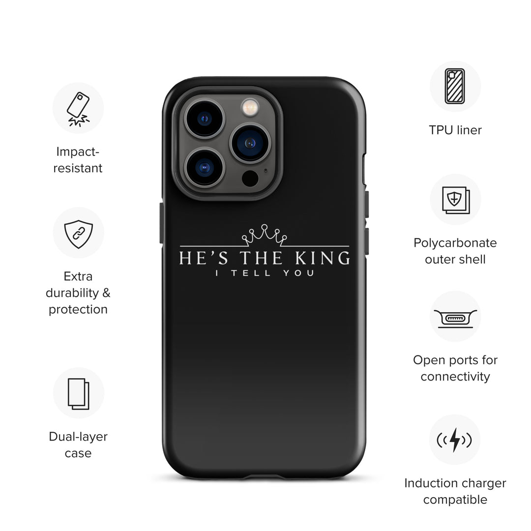 Christian Phone Case He's The King Black for iPhone® iPhone® Phone Cases   