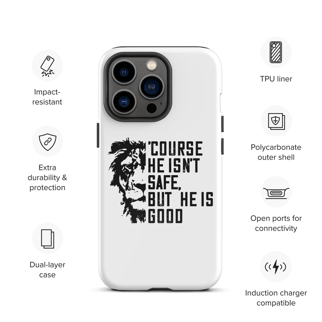 Christian Phone Case 'Course He Isn't Safe White for iPhone® iPhone® Phone Cases   