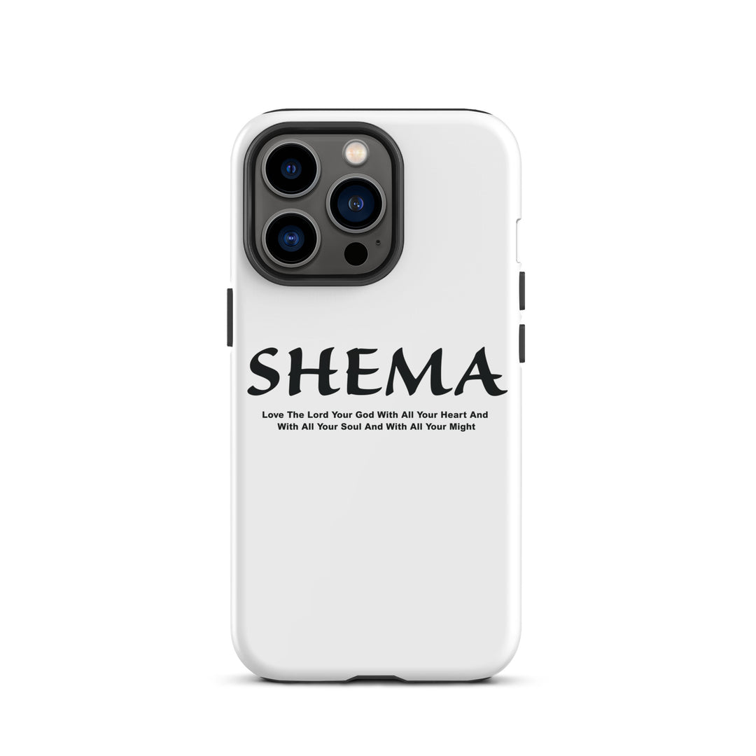 Christian Phone Case Shema Love The Lord White for iPhone® iPhone® Phone Cases Glossy iPhone 13 Pro 