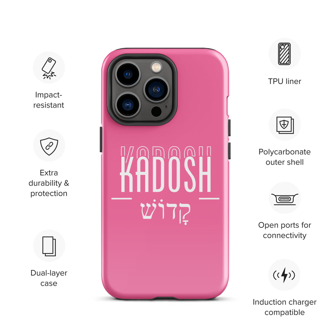 Christian Phone Case Kadosh Hebrew Pink for iPhone® iPhone® Phone Cases   