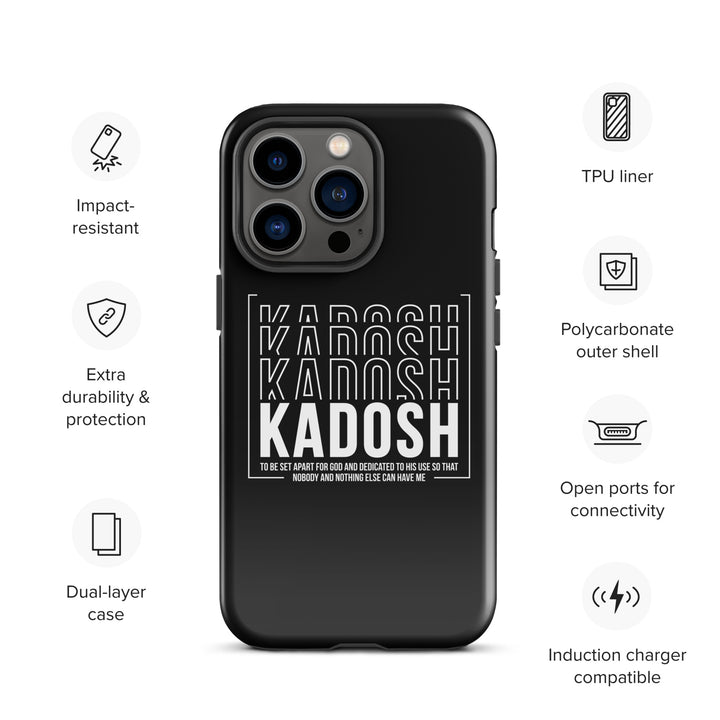 Christian Phone Case Kadosh Dedicated To His Use Black for iPhone® iPhone® Phone Cases   