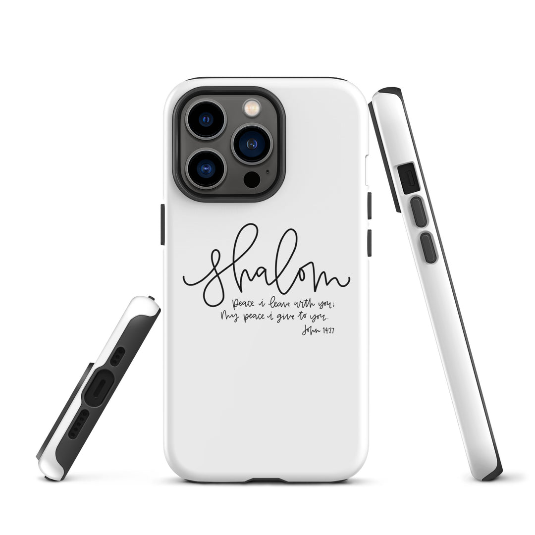 Christian Phone Case Shalom White for iPhone® iPhone® Phone Cases   