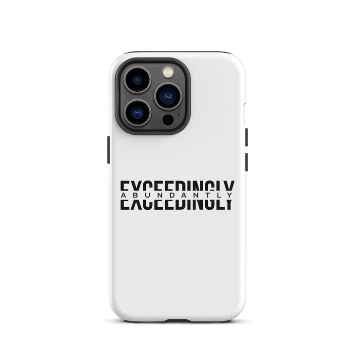 Christian Phone Case Exceedingly Abundantly White for iPhone® iPhone® Phone Cases Glossy iPhone 13 Pro 