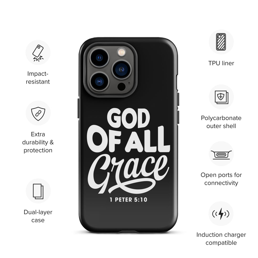 Christian Phone Case God of All Grace Black for iPhone® iPhone® Phone Cases   