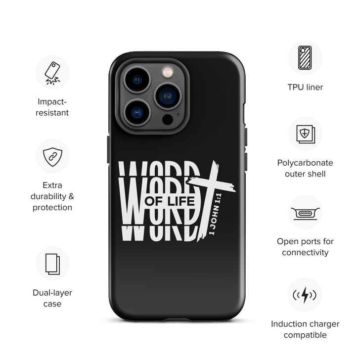 Christian Phone Case Word of Life Black for iPhone® iPhone® Phone Cases   