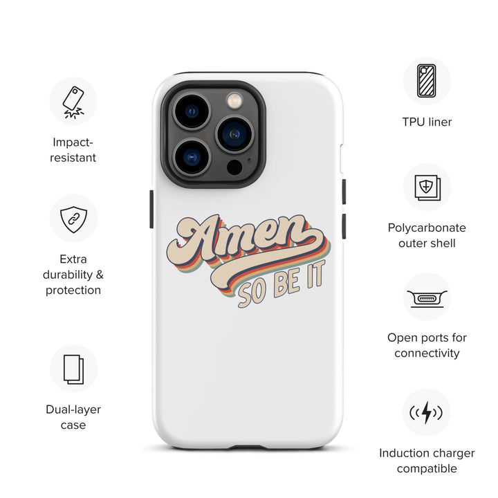 Christian Phone Case Amen So Be It White for iPhone® iPhone® Phone Cases   