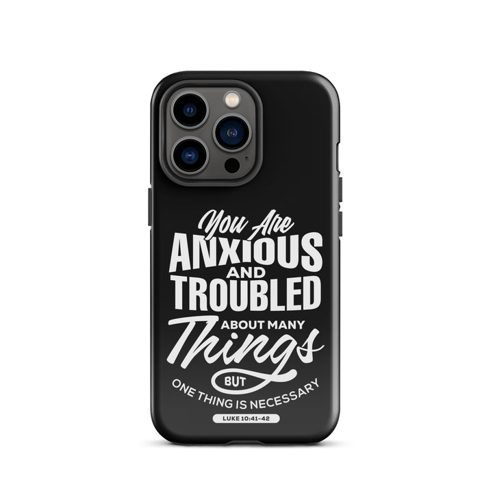 Christian Phone Case Anxious And Troubled Black for iPhone® iPhone® Phone Cases Glossy iPhone 13 Pro 