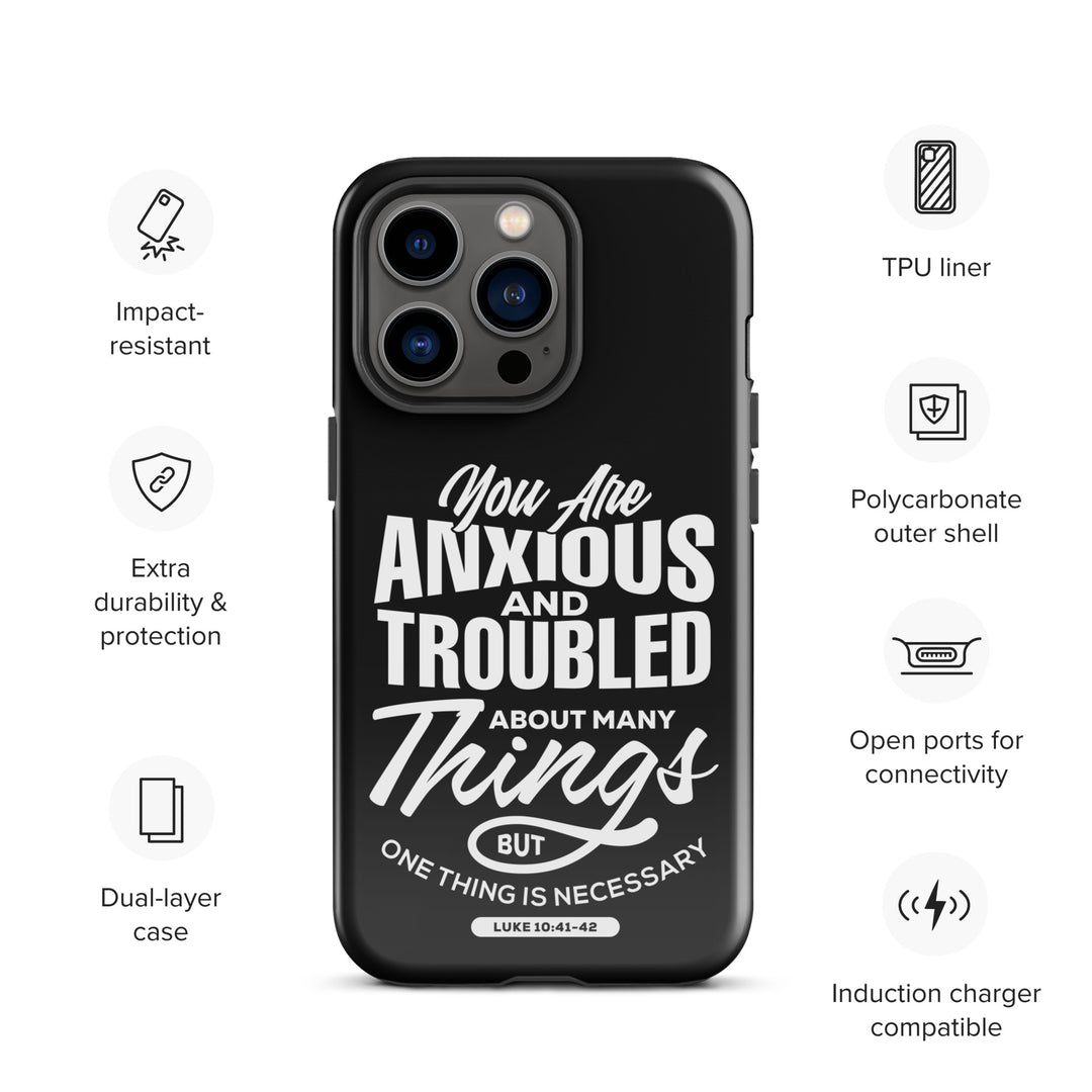 Christian Phone Case Anxious And Troubled Black for iPhone® iPhone® Phone Cases   