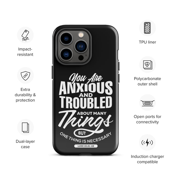 Christian Phone Case Anxious And Troubled Black for iPhone® iPhone® Phone Cases   