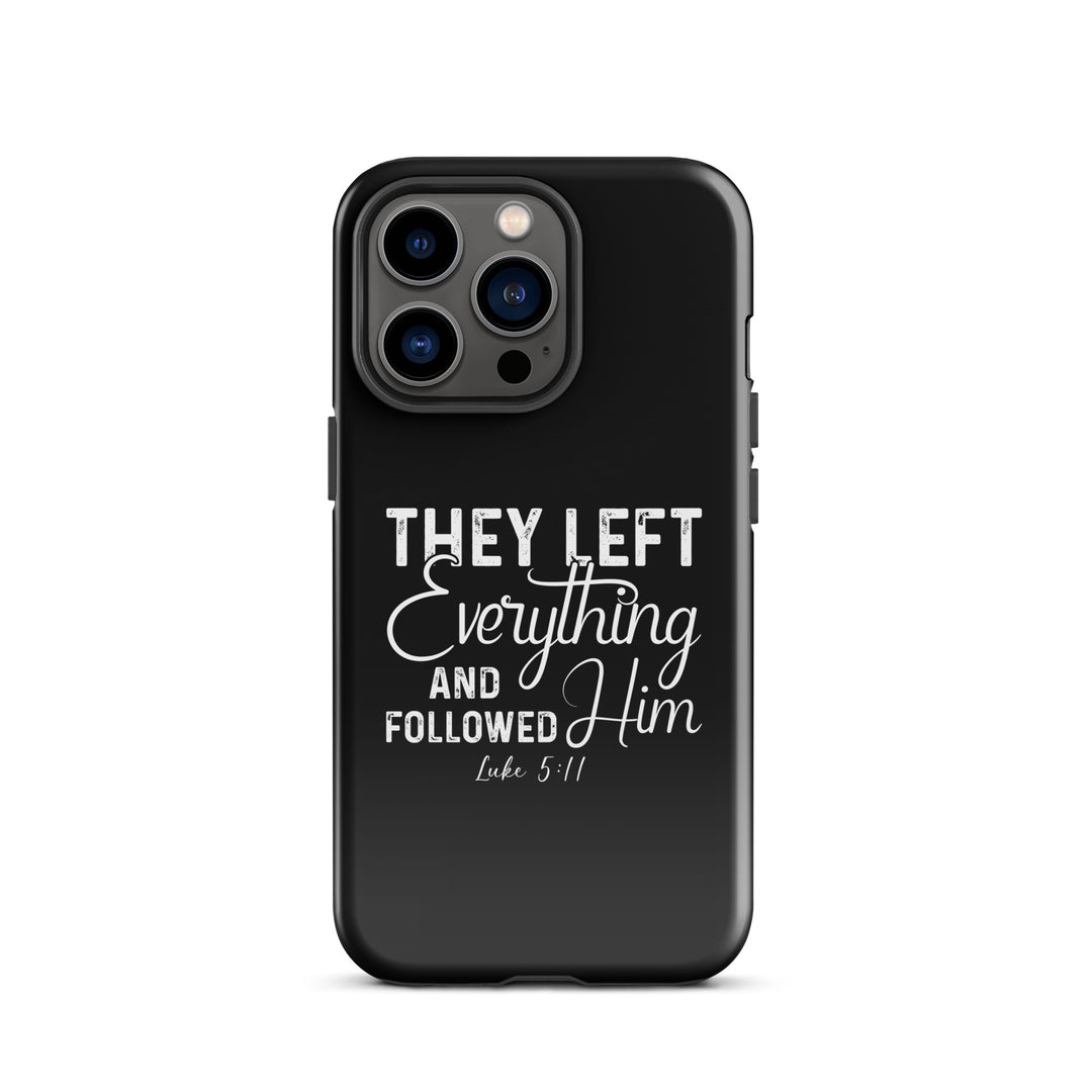 Christian Phone Case Left Everything Black for iPhone® iPhone® Phone Cases Glossy iPhone 13 Pro 