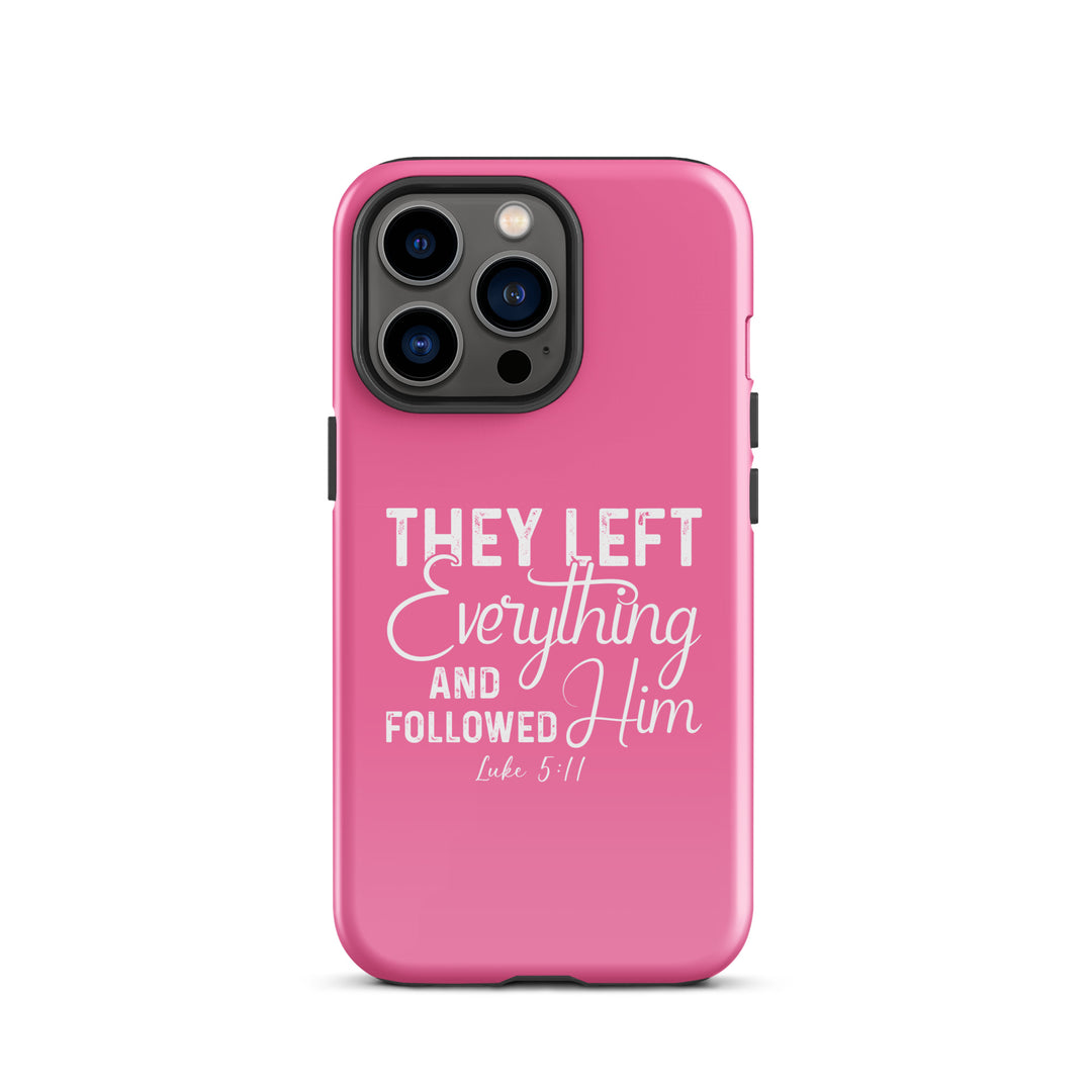 Christian Phone Case Left Everything Pink for iPhone® iPhone® Phone Cases Glossy iPhone 13 Pro 