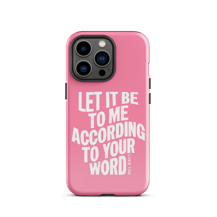 Christian Phone Case According To Your Word Pink  for iPhone® iPhone® Phone Cases Glossy iPhone 13 Pro 