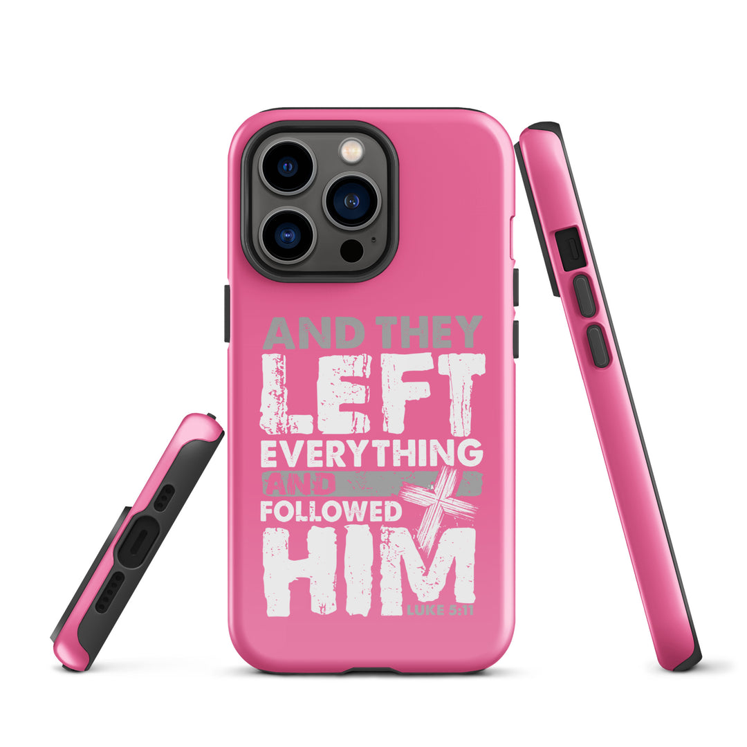 Christian Phone Case Left Everything Cross Pink for iPhone® iPhone® Phone Cases   