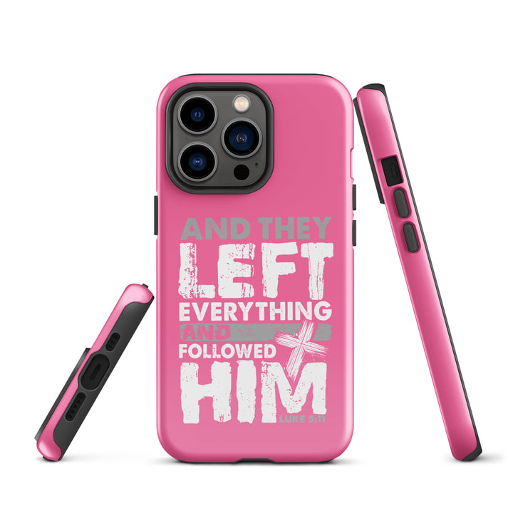 Christian Phone Case Left Everything Cross Pink for iPhone® iPhone® Phone Cases   