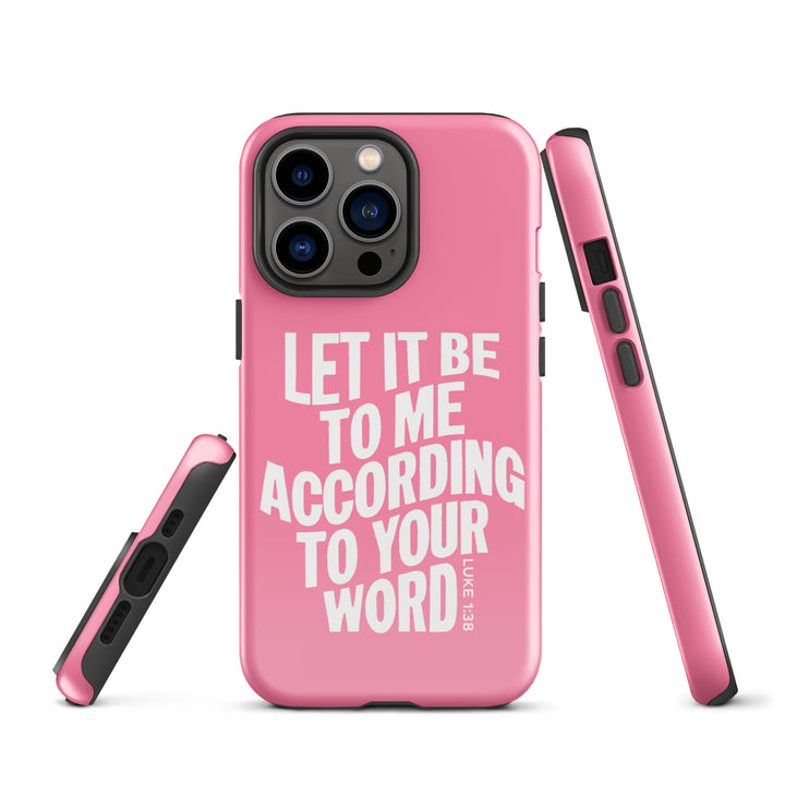 Christian Phone Case According To Your Word Pink  for iPhone® iPhone® Phone Cases   