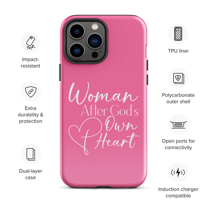 Christian Phone Case Woman After God's Heart Pink for iPhone® iPhone® Phone Cases   